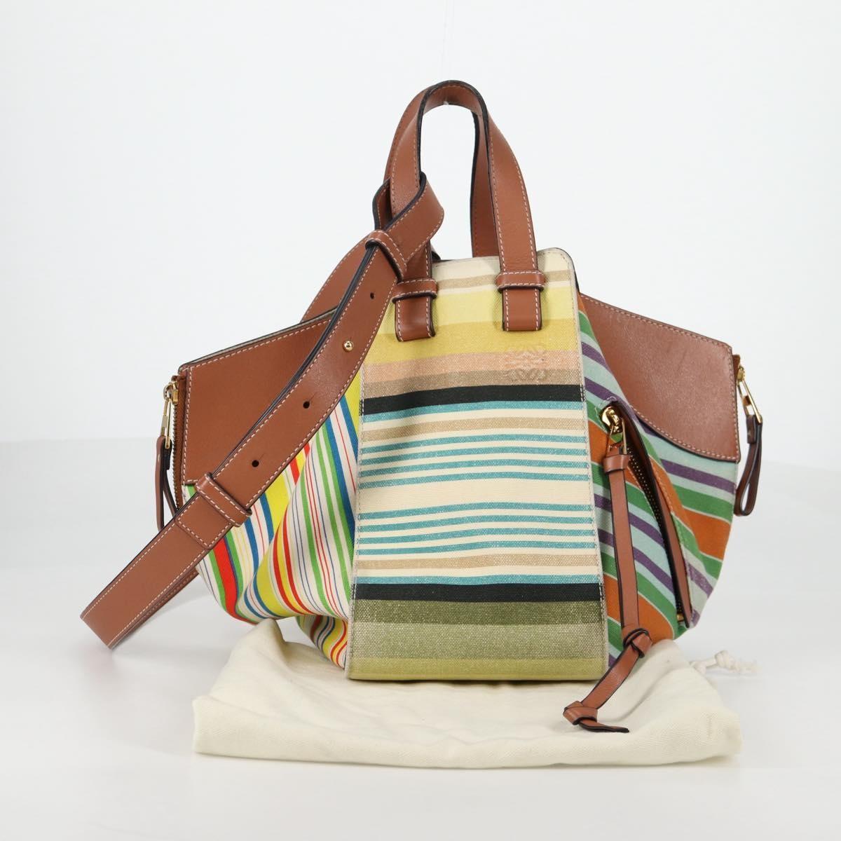Loewe Hammock Bag Printed Canvas, MULTICOLOUR, CANVAS, Handbag