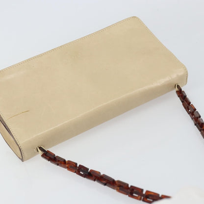 Prada Flap Shoulder Bag Leather, BEIGE, LEATHER, Shoulder bag