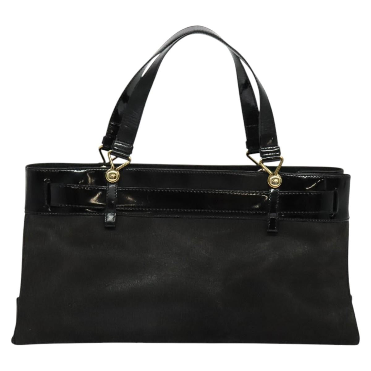 Christian Dior Vintage Trotter Horizontal Tote Canvas, BLACK, CANVAS, Tote bag