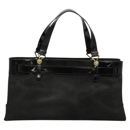 Christian Dior Vintage Trotter Horizontal Tote Canvas, BLACK, CANVAS, Tote bag