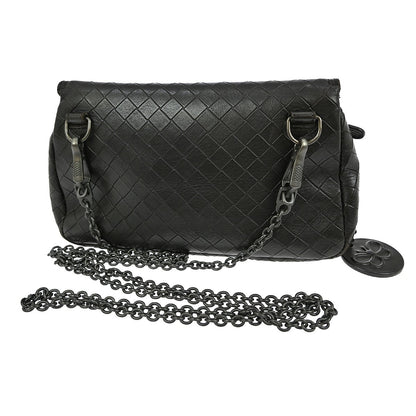 Bottega Veneta Intrecciato Shoulder bag Leather, BLACK, LEATHER, Shoulder bag