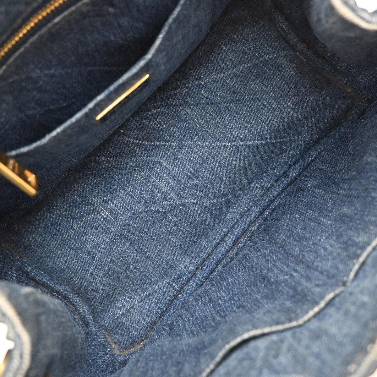 Prada Canapa Open Tote Denim, BLUE, DENIM_JEANS, Tote bag