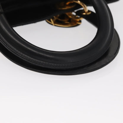 Christian Dior Lady Dior Bag Leather, BLACK, LEATHER, Handbag