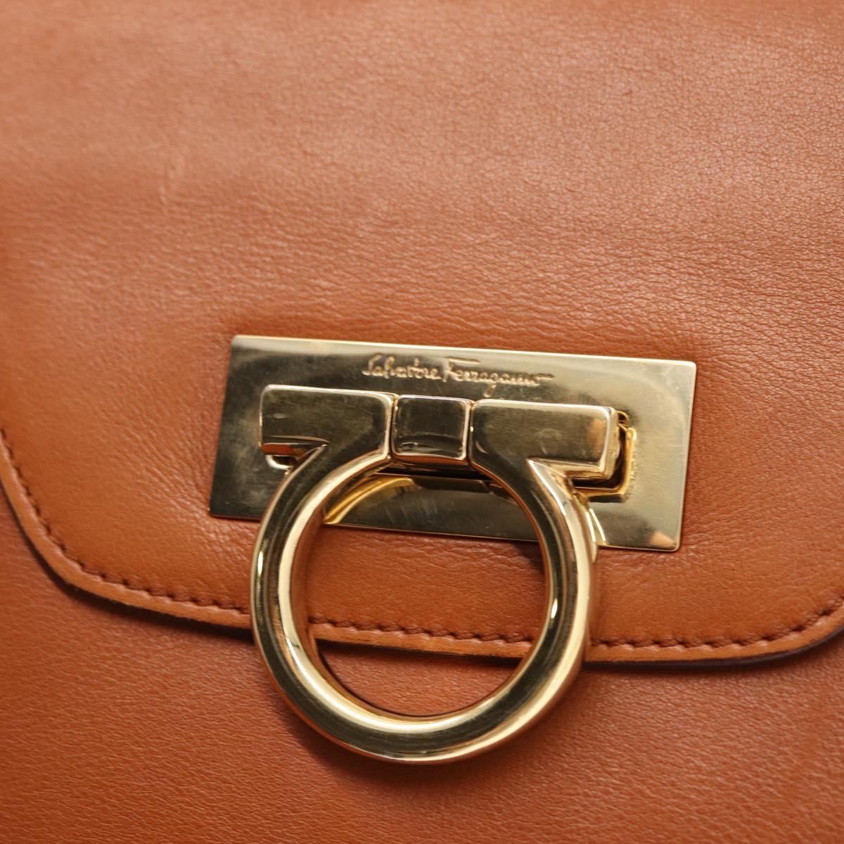 Salvatore Ferragamo Virna Satchel Leather, BROWN, LEATHER, Shoulder bag