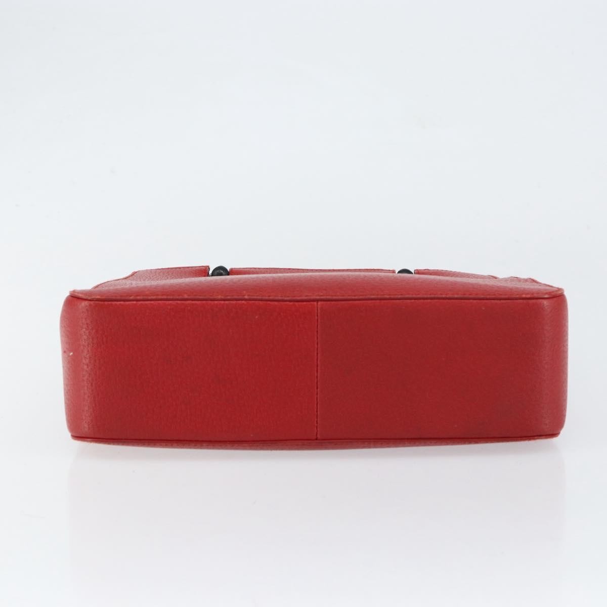 Gucci Vintage Bamboo Handle Bag Leather, RED, LEATHER, Handbag