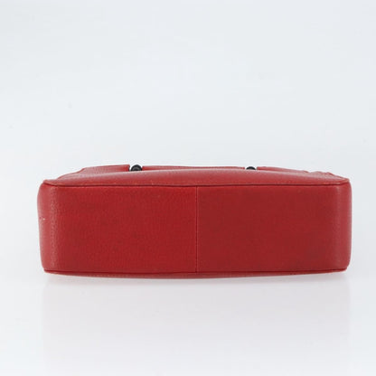 Gucci Vintage Bamboo Handle Bag Leather, RED, LEATHER, Handbag