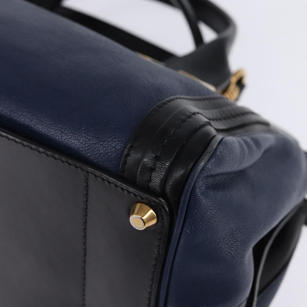 Chloe Alice Satchel Leather, NAVY, LEATHER, Handbag