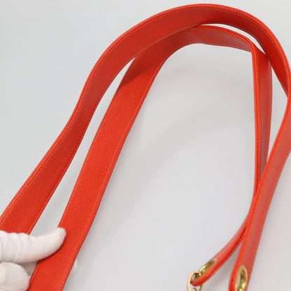 Chanel Grand Shopping Tote Quilted Calfskin, ORANGE, LEATHER, Tote bag