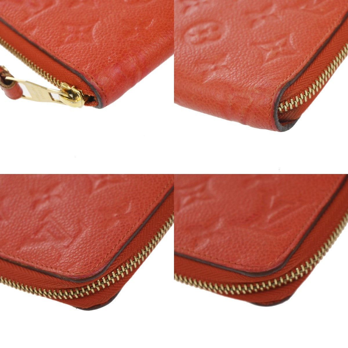 Louis Vuitton Secret Wallet Monogram Empreinte Leather, ORANGE, LEATHER, Wallets