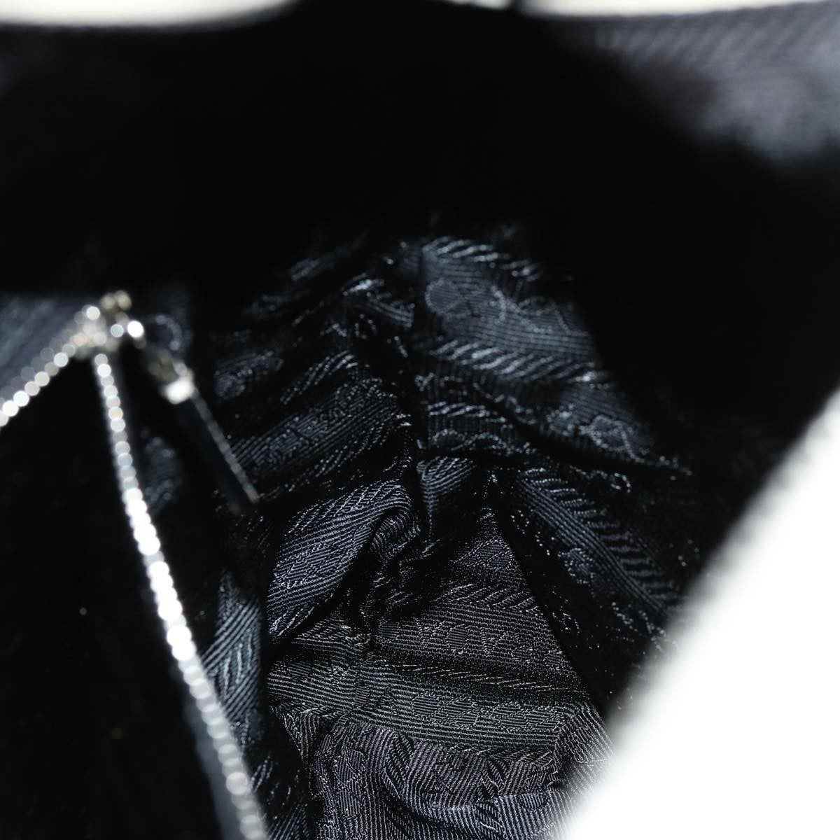 Prada Vintage Zip Handbag Tessuto, BEIGE, NYLON, Handbag