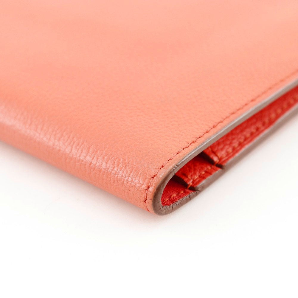 Hermes Dogon Duo Combined Wallet Leather, PINK, LEATHER, Wallets