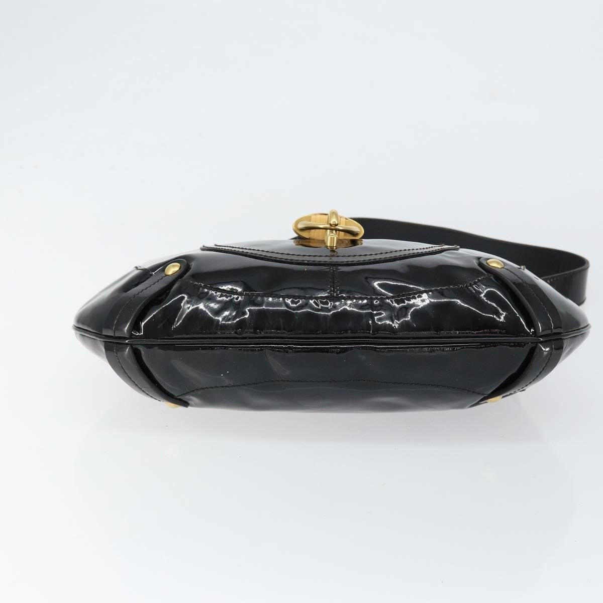 Salvatore Ferragamo Gancini Tote Patent leather, BLACK, PATENT_LEATHER, Tote bag
