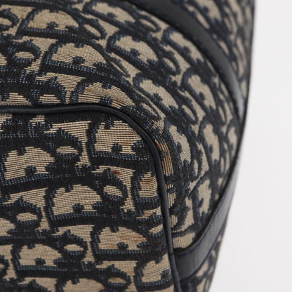 Christian Dior Vintage Trotter Boston Bag Canvas, NAVY, CANVAS, Travel bag