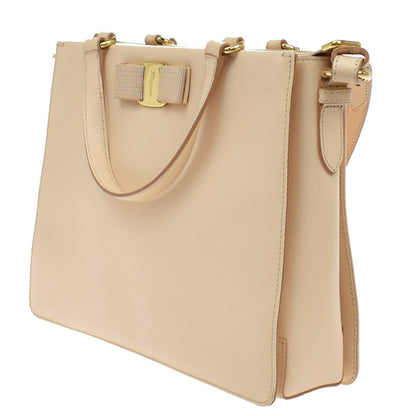 Salvatore Ferragamo Vara Bow Top Handle Convertible Tote Leather, PINK, LEATHER, Handbag