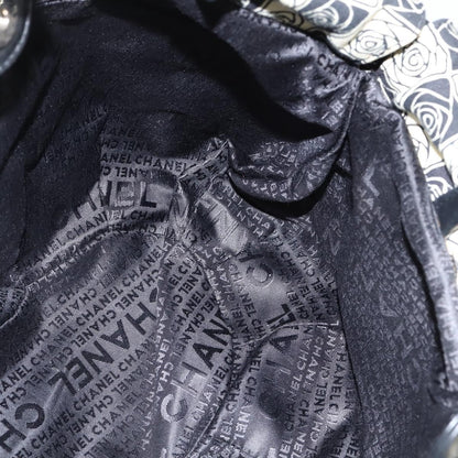 Chanel Camellia shoulderbag Canvas, BLACK, CANVAS, Shoulder bag