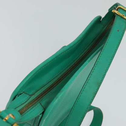 Celine Shoulder Bag Leather, GREEN, LEATHER, Shoulder bag