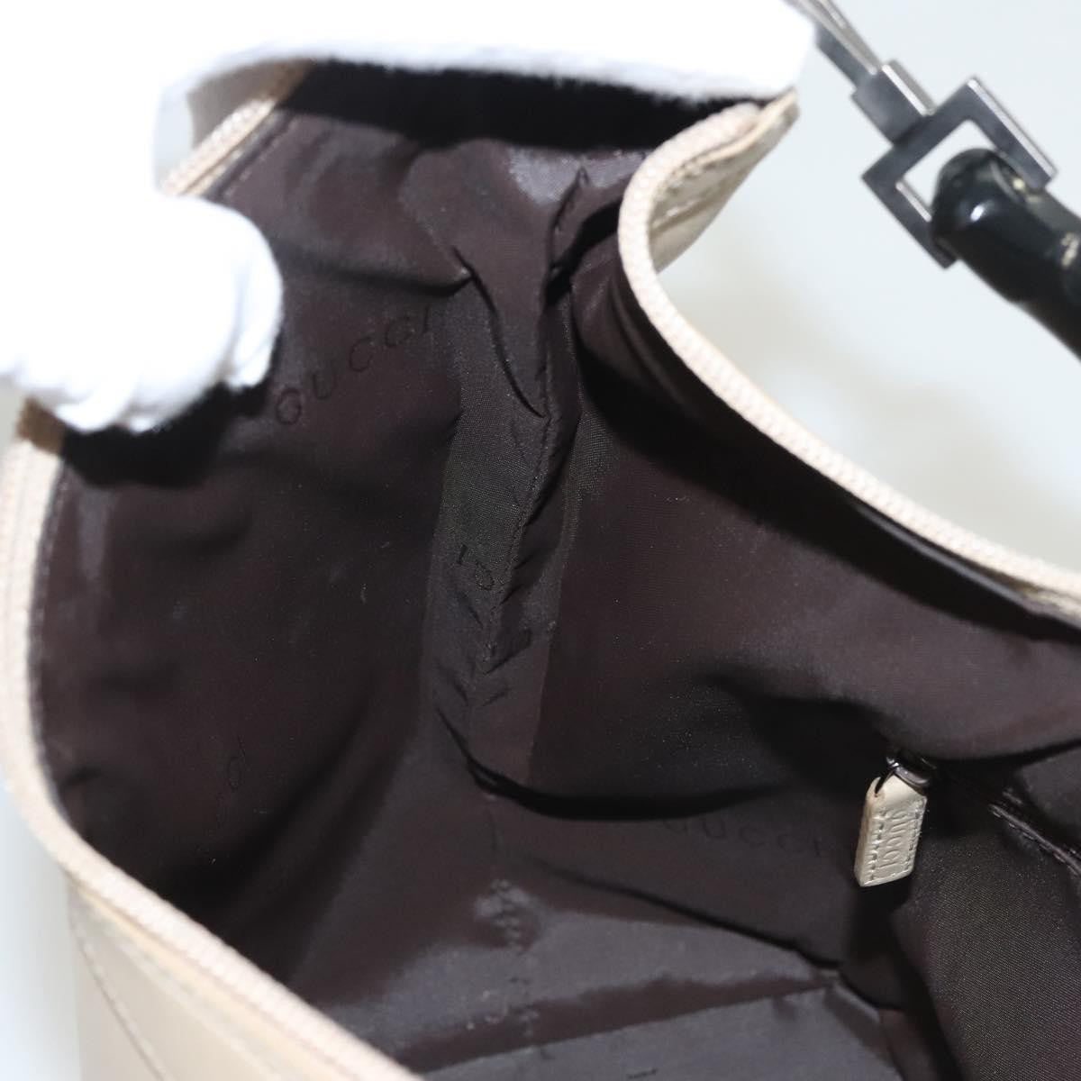 Gucci Vintage Bamboo Shoulder Bag Leather, BEIGE, LEATHER, Shoulder bag