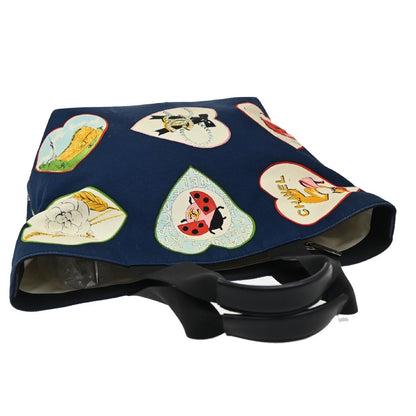 Chanel Graffiti Tote Printed Canvas, BLUE, CANVAS, Tote bag