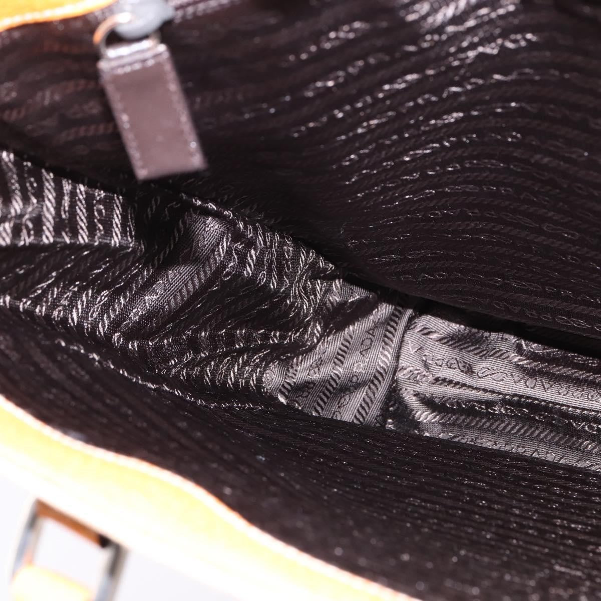 Prada Lux Convertible Open Tote Canvas and leather, BEIGE, CANVAS, Tote bag