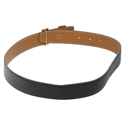 Hermes Constance Belt Leather, BLACK, LEATHER, Belts