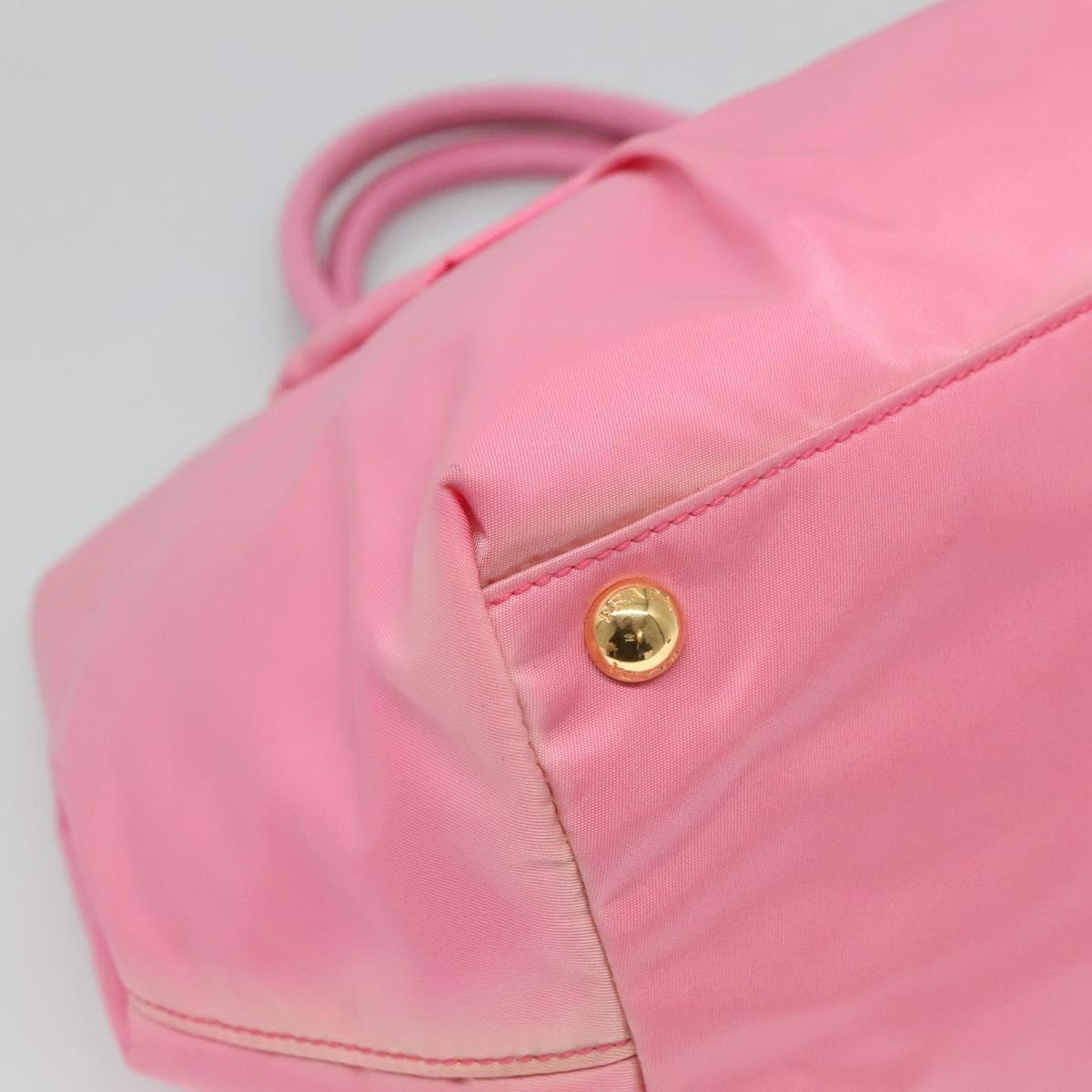 Prada Bow Tote Tessuto with Leather, PINK, NYLON, Tote bag