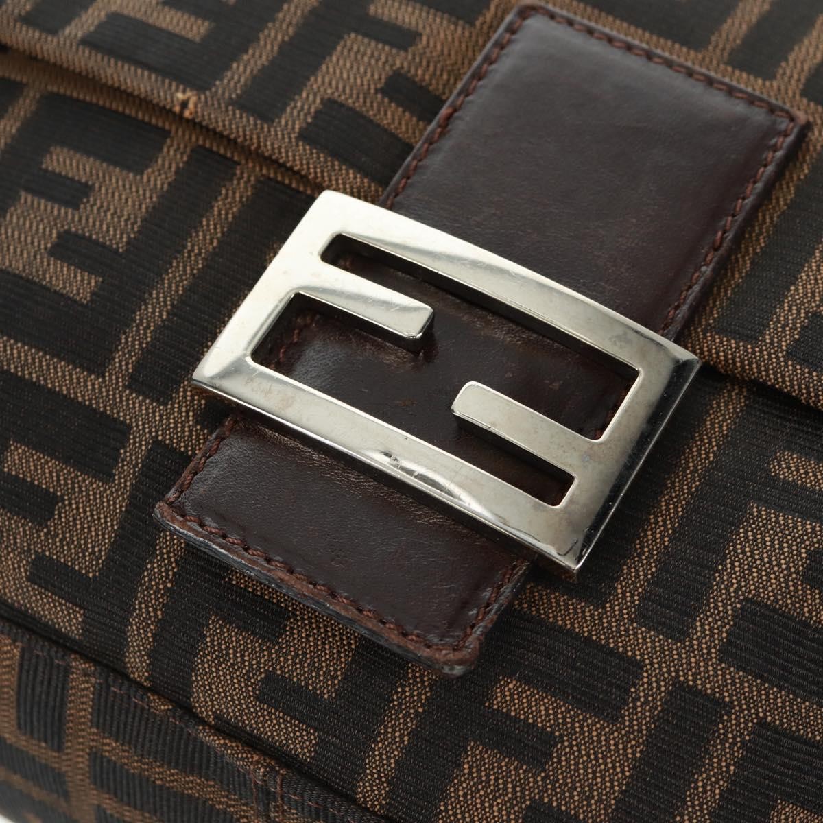 Fendi Mamma Baguette Zucca canvas, BLACK, CANVAS, Shoulder bag