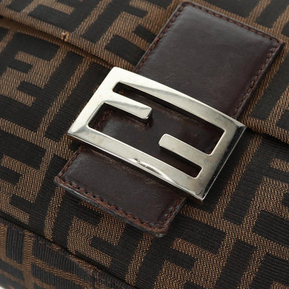Fendi Mamma Baguette Zucca canvas, BLACK, CANVAS, Shoulder bag