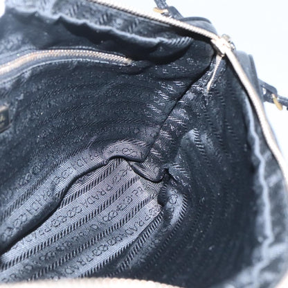 Prada SHOULDER BAG NYLON BLACK GOLD, Black, Nylon, Shoulder Bag
