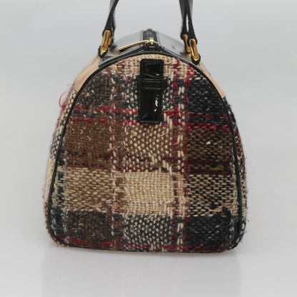 Burberry Nova Check Handbag Wool, BEIGE, WOOL, Handbag