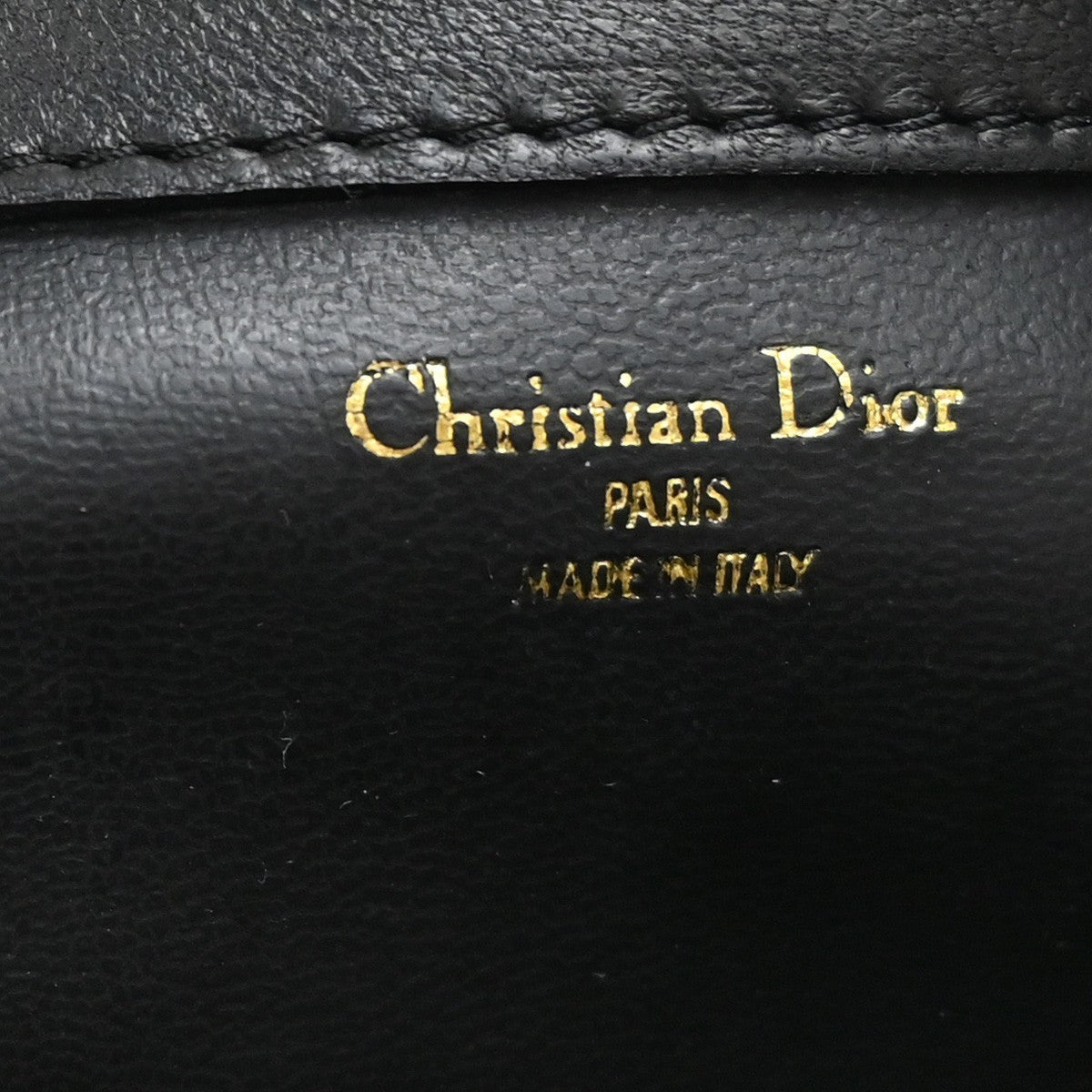 Christian Dior Vintage CD Handbag Leather, BLACK, LEATHER, Handbag