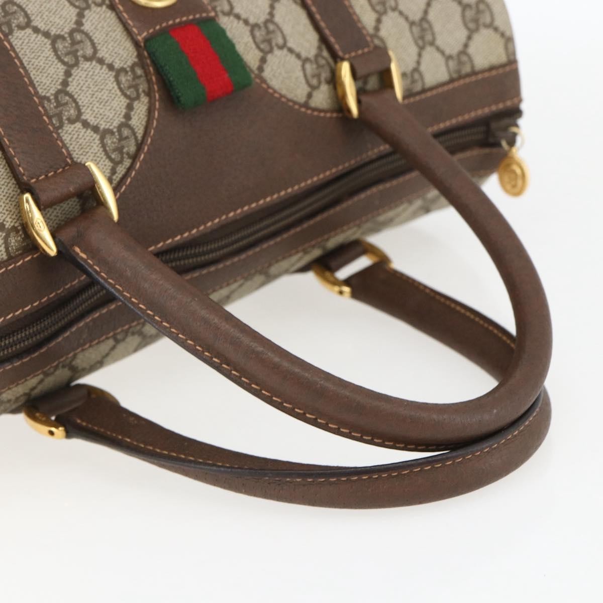 Gucci Vintage Interlocking G Boston Bag GG Coated Canvas, BEIGE, PVC, Travel bag