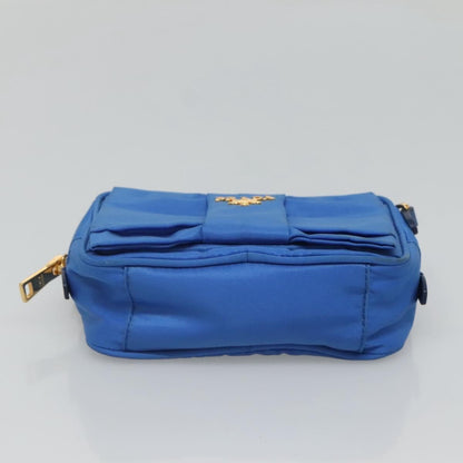Prada Bow Camera Crossbody Bag Tessuto, BLUE, NYLON, Shoulder bag
