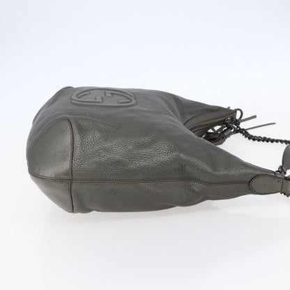 Gucci Soho Chain Hobo Leather, SILVER, LEATHER, Shoulder bag