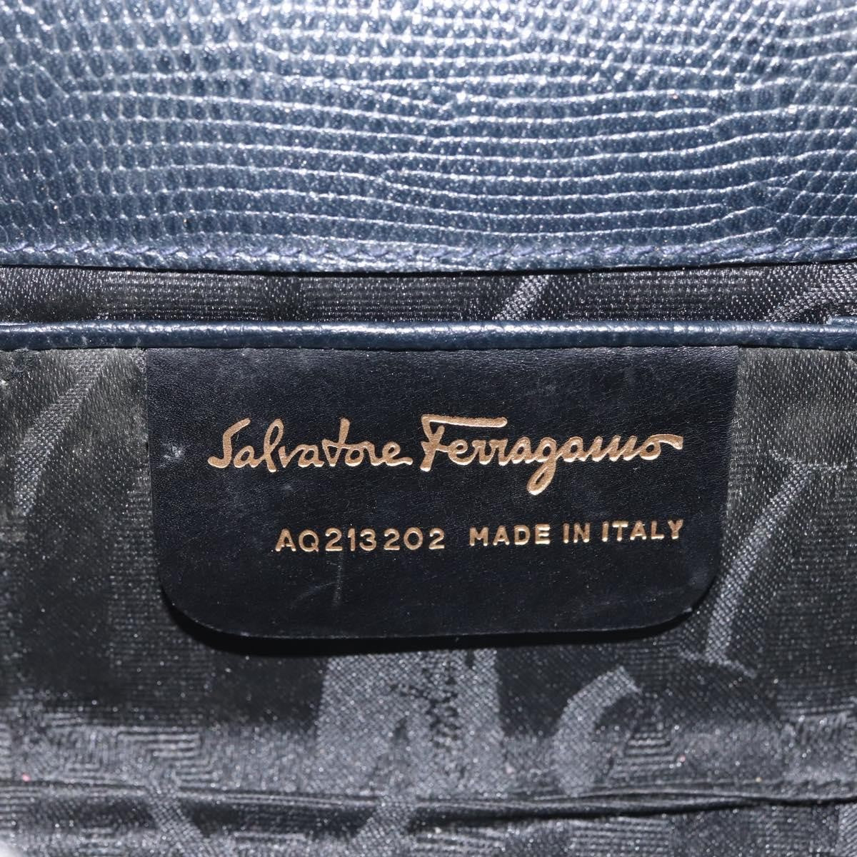Salvatore Ferragamo Chain Flap Shoulder Bag Leather, BLACK, LEATHER, Shoulder bag