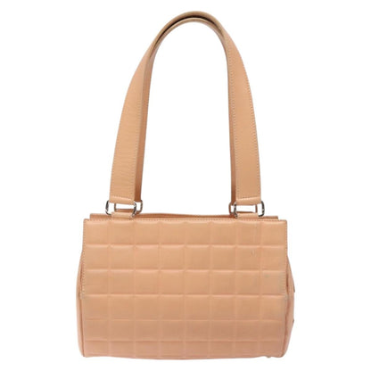 Chanel Chocolate Bar Barrel Bag Quilted Leather, BEIGE, LEATHER, Handbag