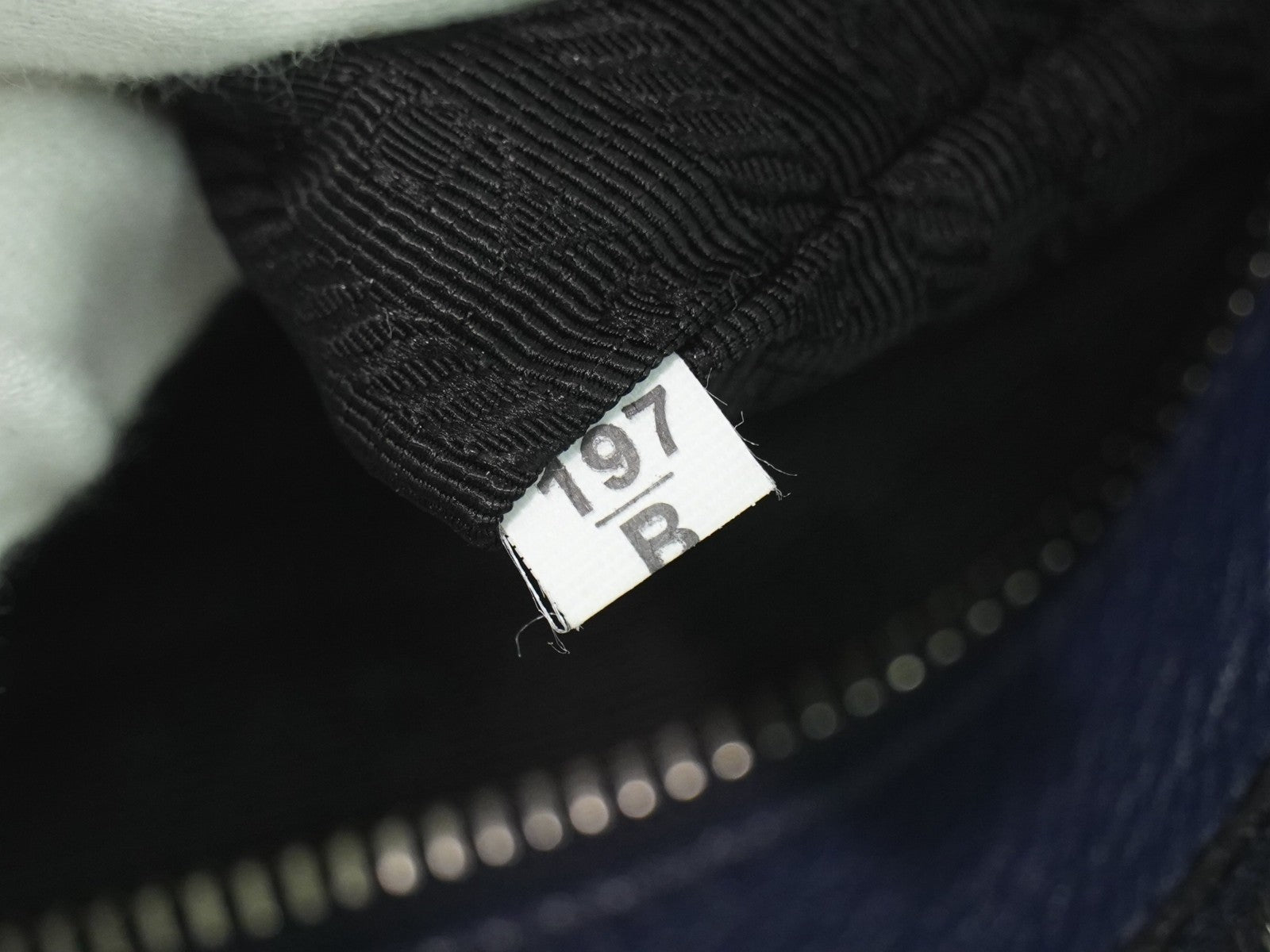 Prada Double Zip Crossbody Bag Vitello Daino, NAVY, LEATHER, Shoulder bag