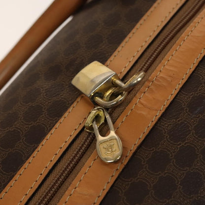 Celine Macadam Handbag Macadam with leather, BROWN, CANVAS, Handbag