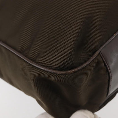 Gucci Sherry bamboo Shoulder Bag Nylon, KHAKI, NYLON, Shoulder bag