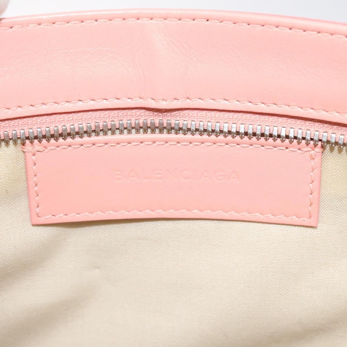 Balenciaga Navy Clutch Canvas with Leather, PINK, CANVAS, Clutche & pouche