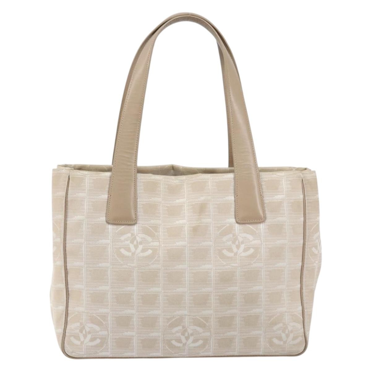 Chanel Travel Line Tote Nylon, BEIGE, NYLON, Tote bag
