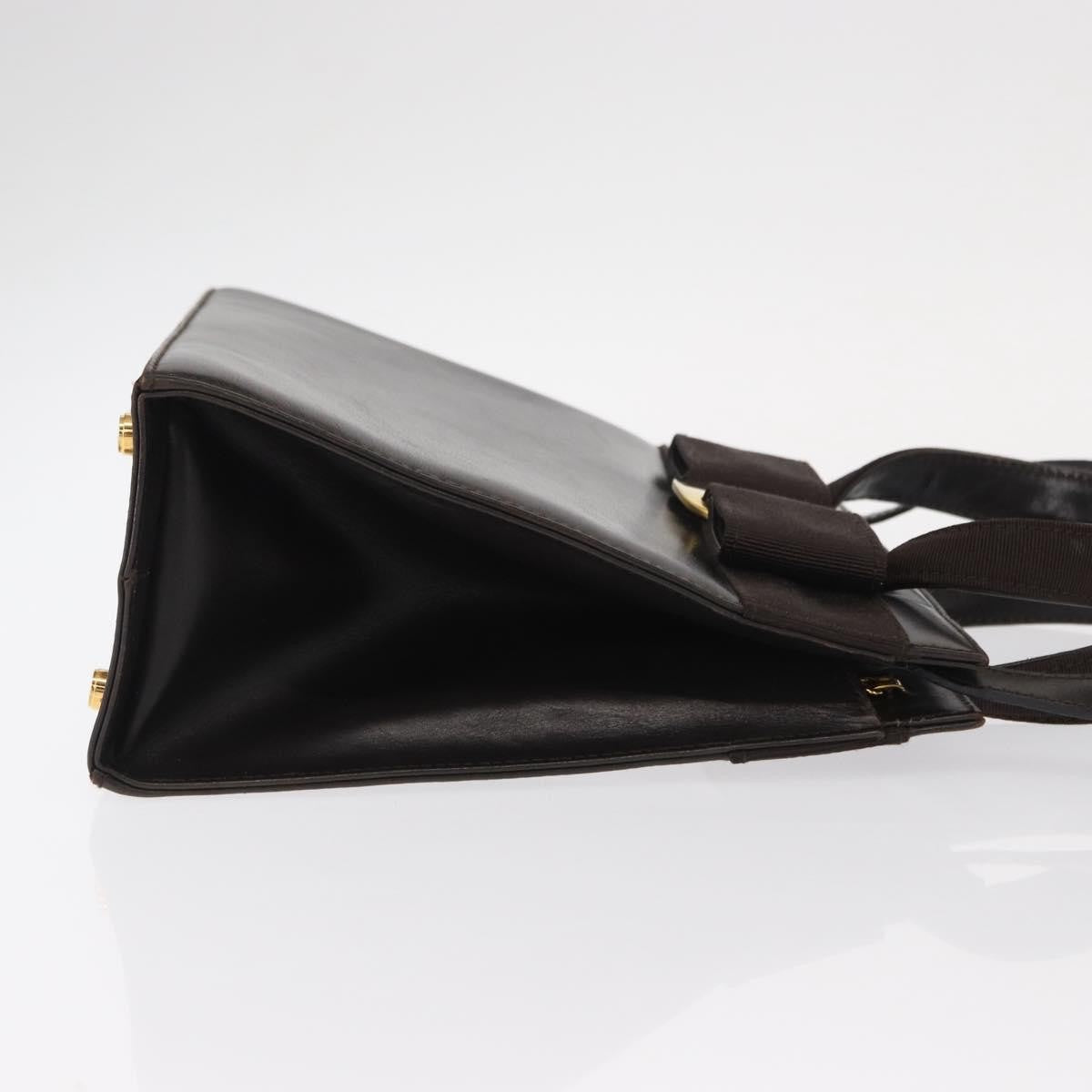 Salvatore Ferragamo Convertible Vara Bow Tote Leather, BROWN, LEATHER, Handbag