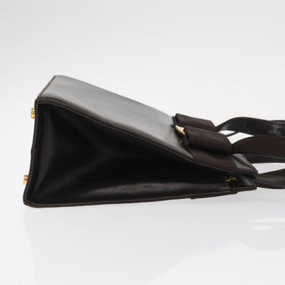 Salvatore Ferragamo Convertible Vara Bow Tote Leather, BROWN, LEATHER, Handbag