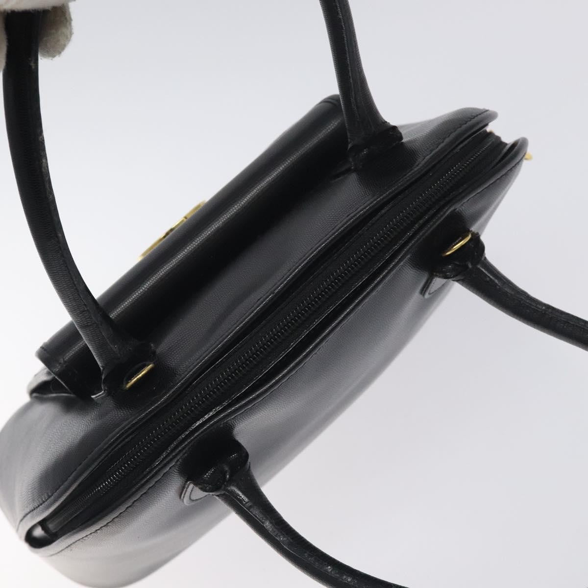 Celine Circle Logo Handbag Leather, BLACK, LEATHER, Handbag