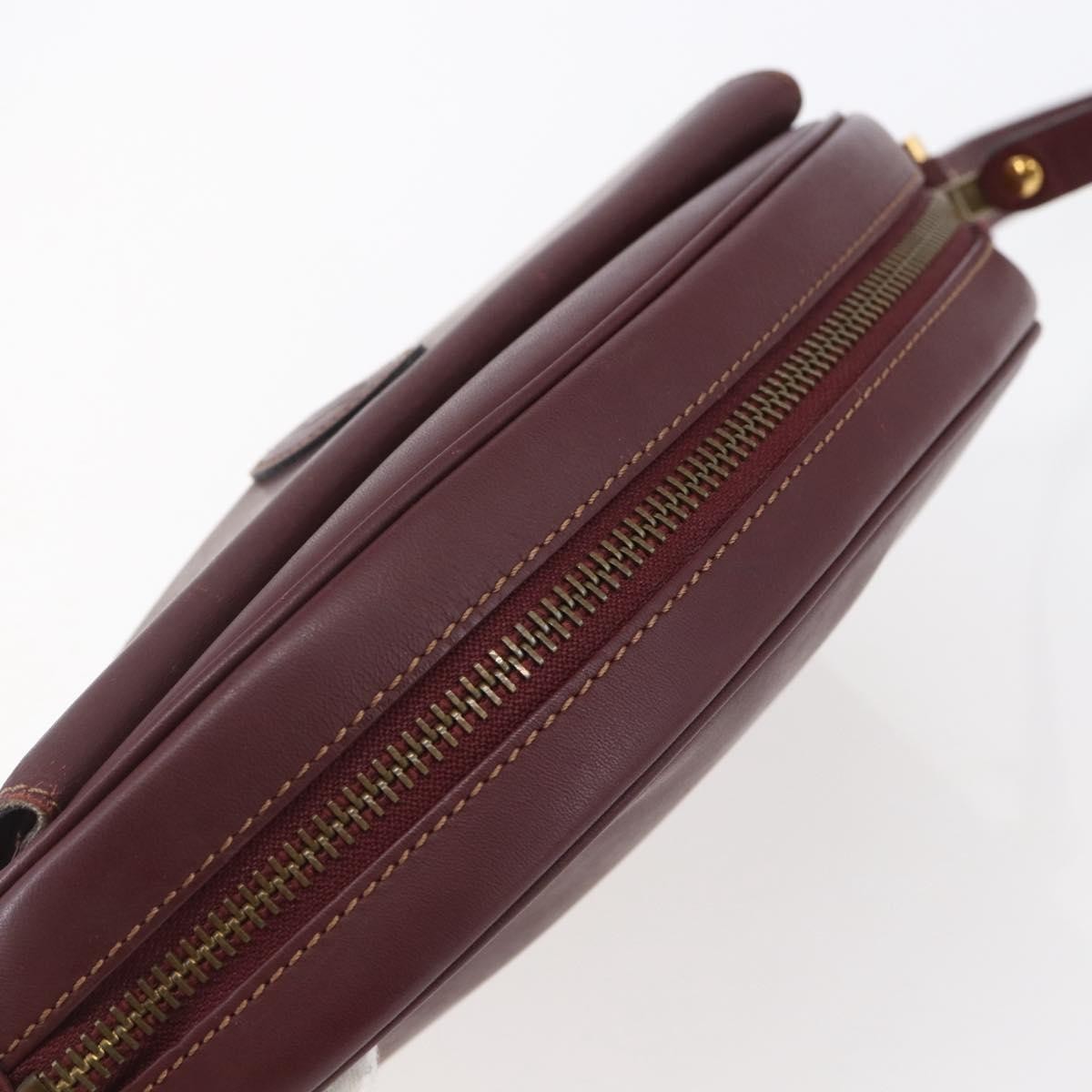 cartier Must de Cartier Shoulder Bag Leather, BURGUNDY, LEATHER, Shoulder bag