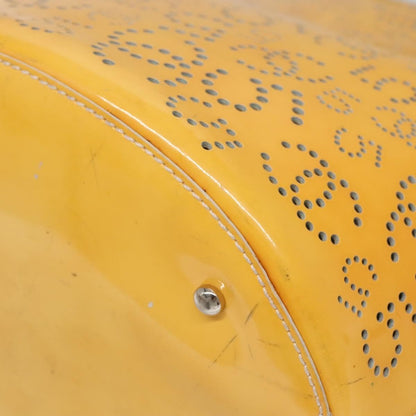 Chanel CC No.5 Shopping Tote Perforated Patent, YELLOW, PATENT_LEATHER, Tote bag