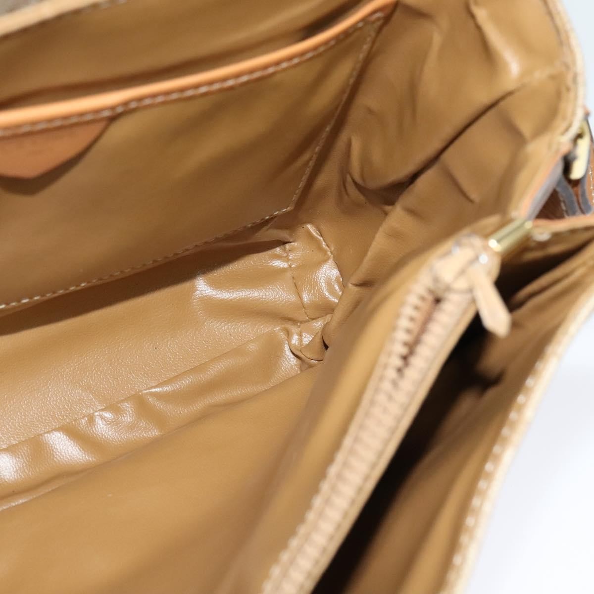 Celine Macadam Shoulder Bag Canvas, BEIGE, CANVAS, Shoulder bag