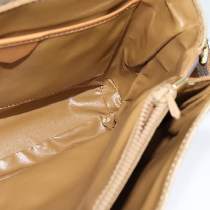 Celine Macadam Shoulder Bag Canvas, BEIGE, CANVAS, Shoulder bag