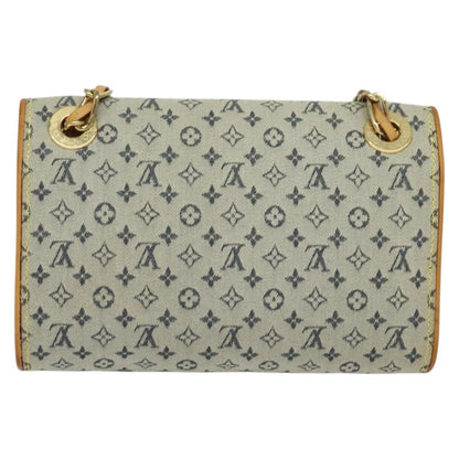 Louis Vuitton Camille Messenger Bag Mini Lin, BLUE, CANVAS, Crossbody bag