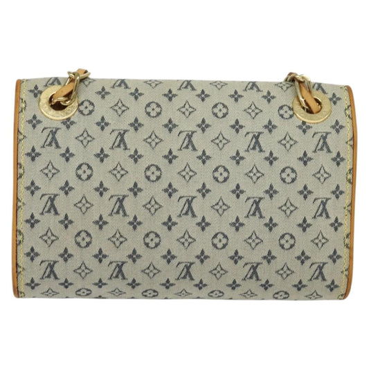 Louis Vuitton Camille Messenger Bag Mini Lin, BLUE, CANVAS, Crossbody bag