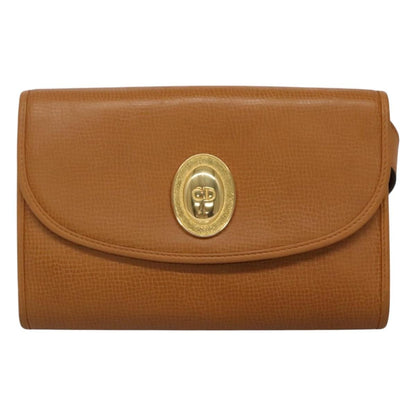 Christian Dior CD Shoulder bag Leather, BEIGE, LEATHER, Shoulder bag